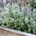 Photo d'une jardinière remplie de plantes aromatiques